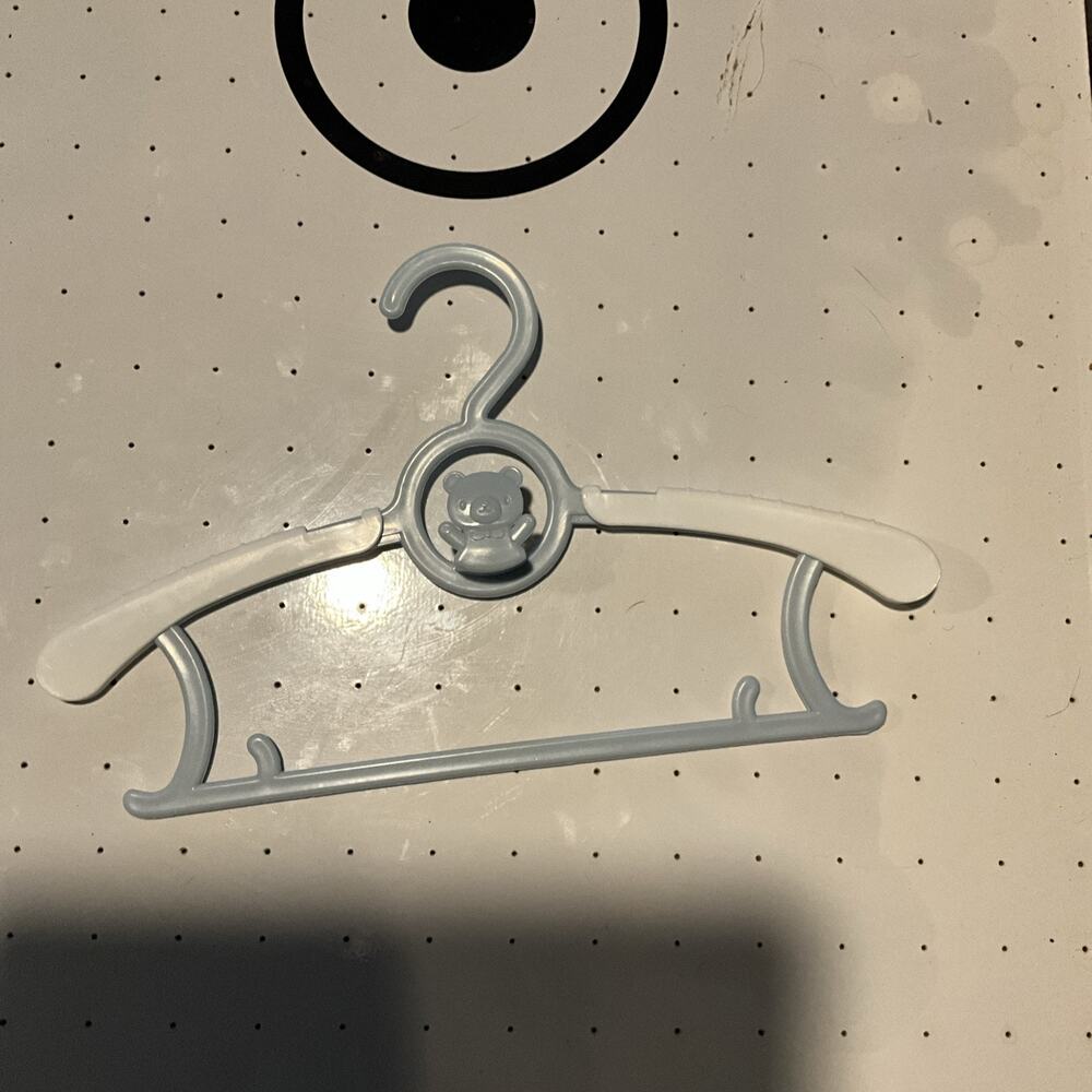 Lot of 19 Grey Extending Hangers for Children Clothes Bear